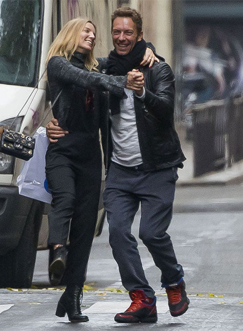 Chris Martin Coldplay Black Hooded Leather Jacket – celebrity inspiration look