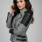 Christian Serratos The Walking Dead Black Leather Jacket – alternate view