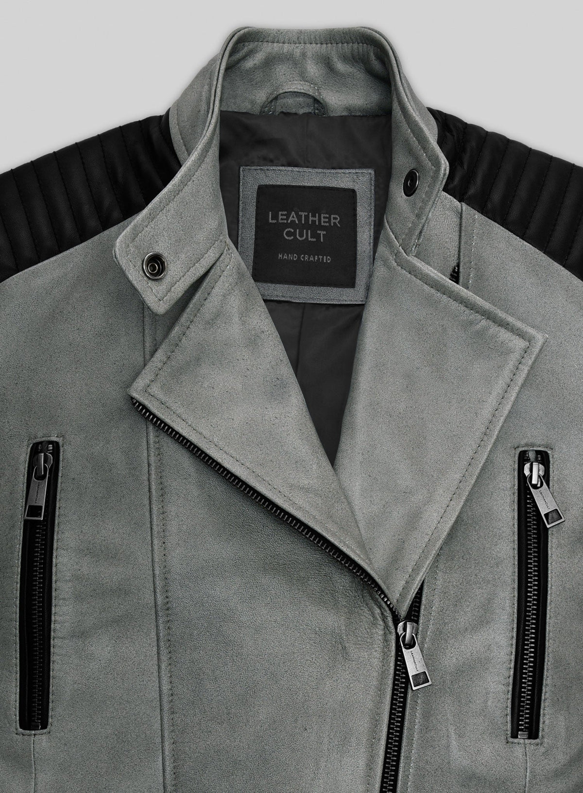 Christian Serratos The Walking Dead Black Leather Jacket – close-up and worn views