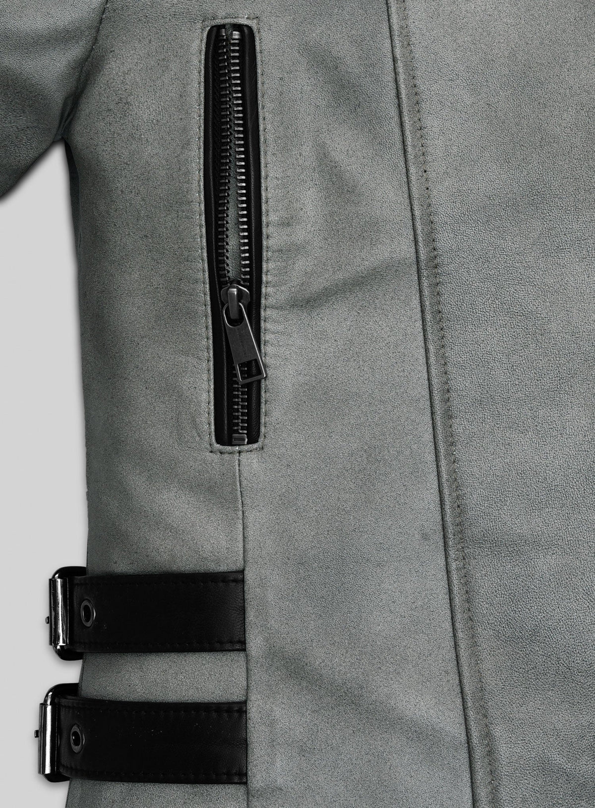 Christian Serratos The Walking Dead Black Leather Jacket – close-up and worn views