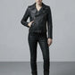 Claire Foy The Girl in the Spider's Web Black Leather Jacket – close-up and worn views