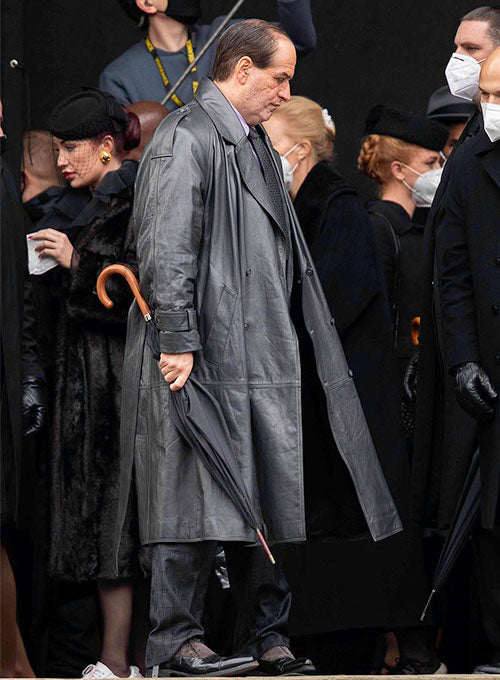 Colin Farrell The Batman Black Leather Long Coat – Colin Farrell wearing the look, photo 3