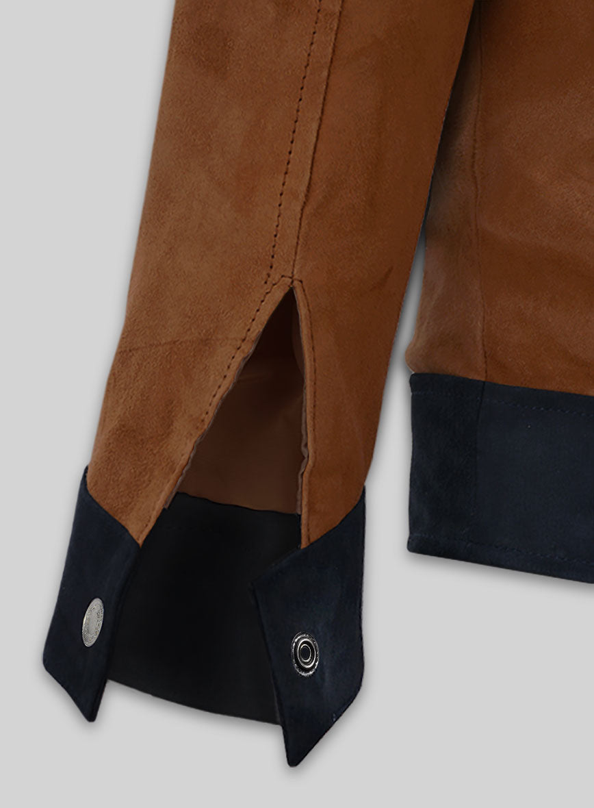 Cristiano Ronaldo Black Leather Jacket – close-up and worn views