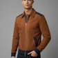 Cristiano Ronaldo Black Leather Jacket – close-up and worn views