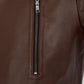 Cristiano Ronaldo Black Bomber Leather Jacket – close-up and worn views