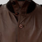 Cristiano Ronaldo Black Bomber Leather Jacket – close-up and worn views