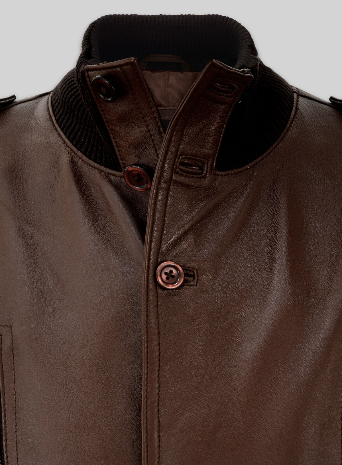 Cristiano Ronaldo Black Bomber Leather Jacket – close-up and worn views