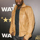 Curtis James Jackson III Brown Leather Jacket – Curtis James wearing the look, photo 3