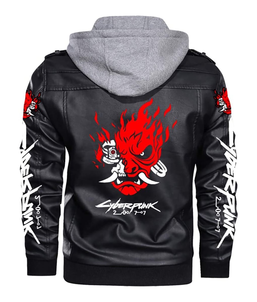 Samurai 2077 Removeable Hood Black Jacket