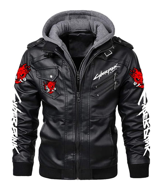 Samurai 2077 Removeable Hood Black Jacket