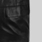 Damon Salvatore Black Leather Jacket in black Napa leather, product view 3