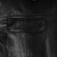 Damon Salvatore Black Leather Jacket in black Napa leather, product view 4