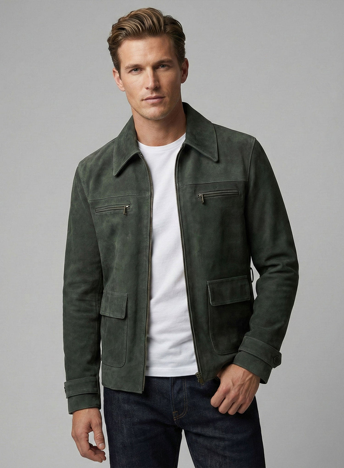 Daniel Craig Defiance Tan Leather Jacket view 2