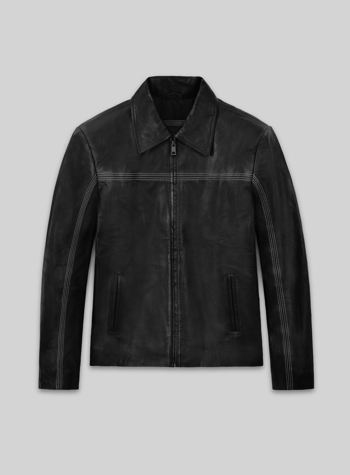 Daniel Craig Layer Cake White Leather Jacket – front view