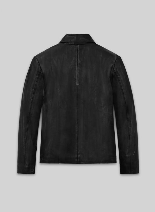 Daniel Craig Layer Cake White Leather Jacket – back view