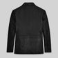 Daniel Craig Black Leather Blazer – back view