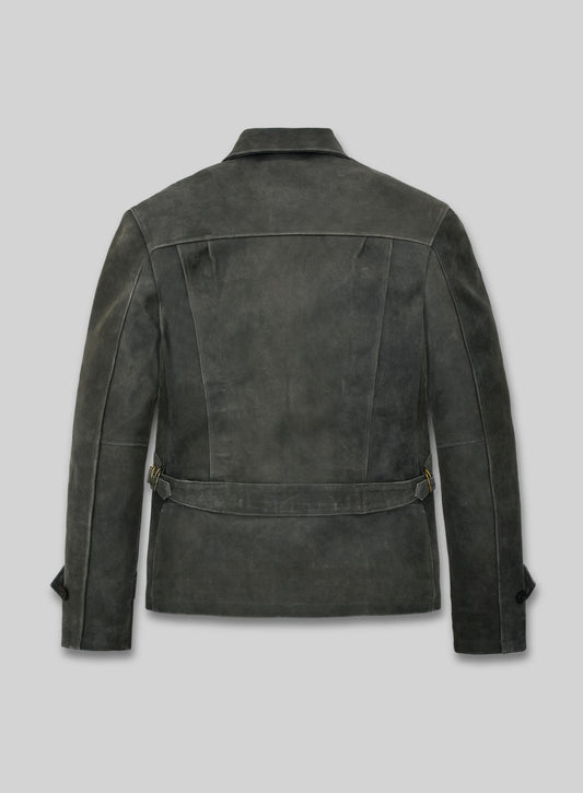 Daniel Craig Skyfall Dark Leather Jacket – back view