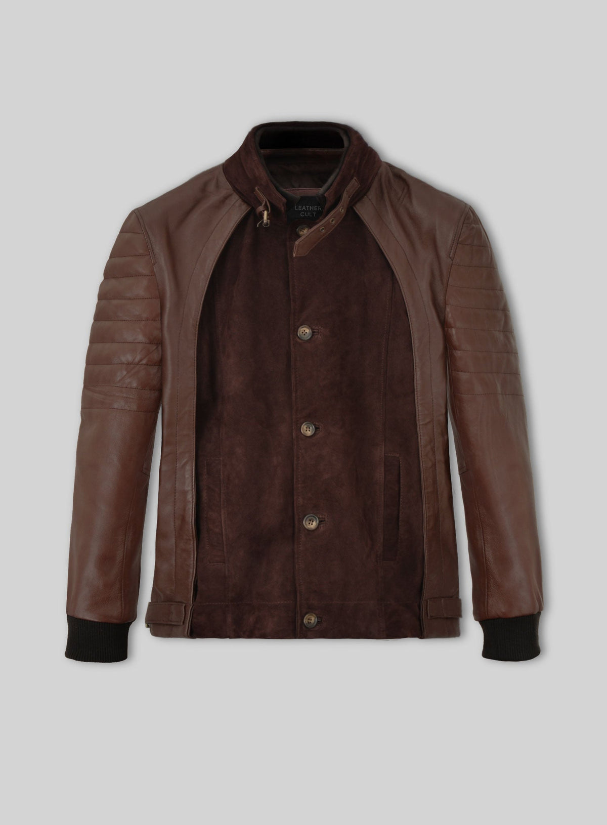 Daniel Radcliff Horns Black Leather Jacket – front view