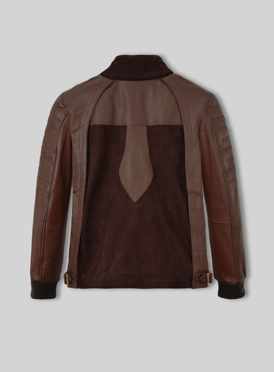 Daniel Radcliff Horns Black Leather Jacket – back view