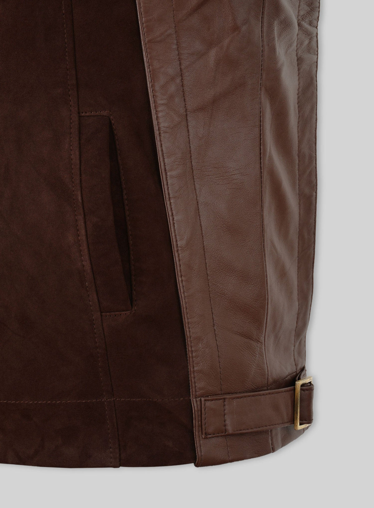 Daniel Radcliff Horns Black Leather Jacket – close-up and worn views