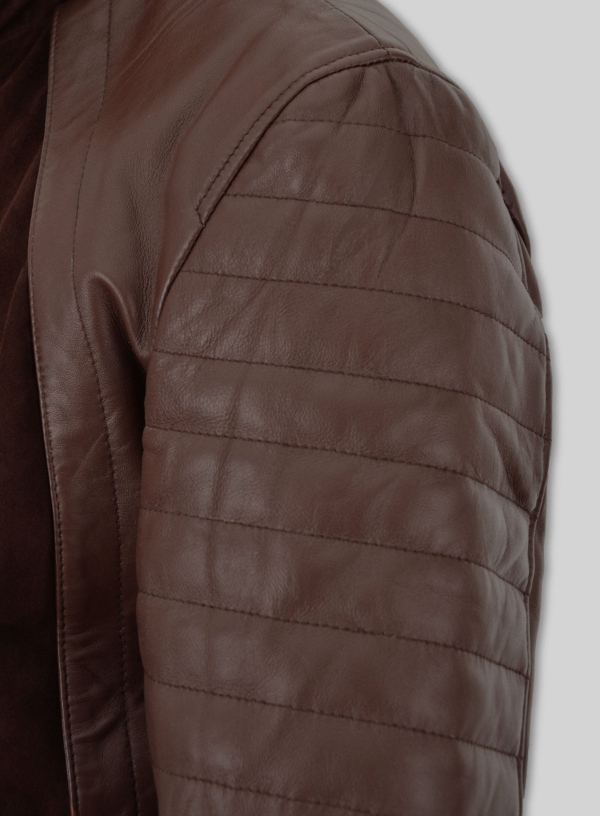 Daniel Radcliff Horns Black Leather Jacket – close-up and worn views