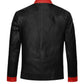 Dark Knight Black Leather Jacket – alternate product view