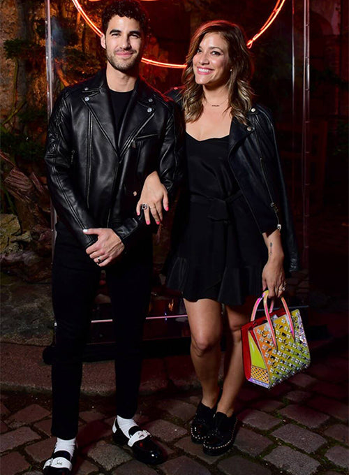 Darren Criss Paris Black Leather Jacket – celebrity inspiration look