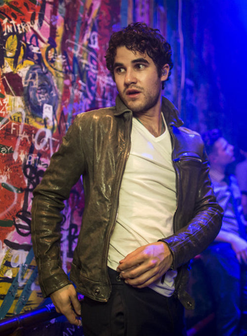 Darren Criss Brown Leather Jacket – celebrity inspiration look