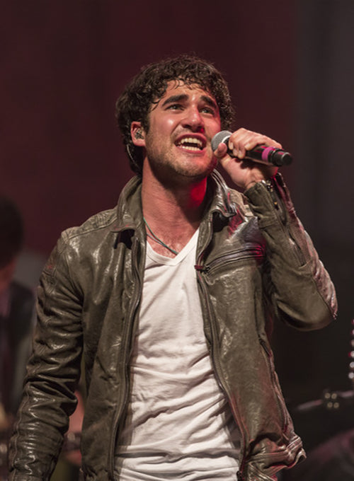 Darren Criss Brown Leather Jacket – celebrity inspiration look