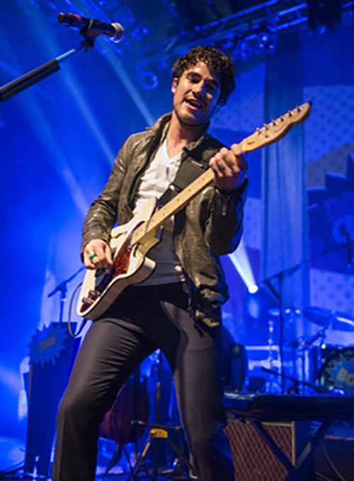 Darren Criss Brown Leather Jacket – celebrity inspiration look