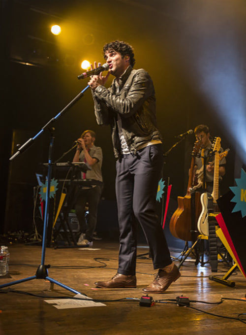 Darren Criss Brown Leather Jacket – celebrity inspiration look