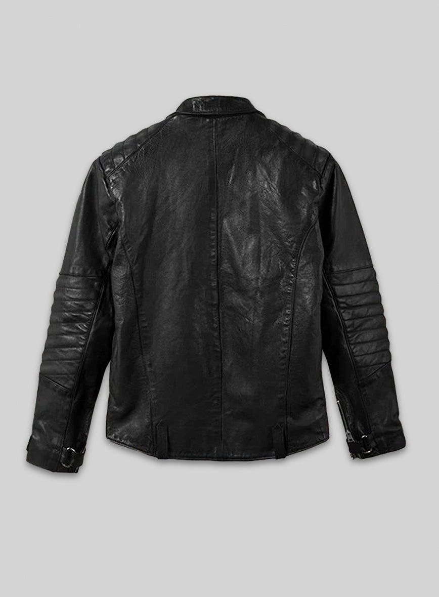 David Gray Leather Jacket – back view