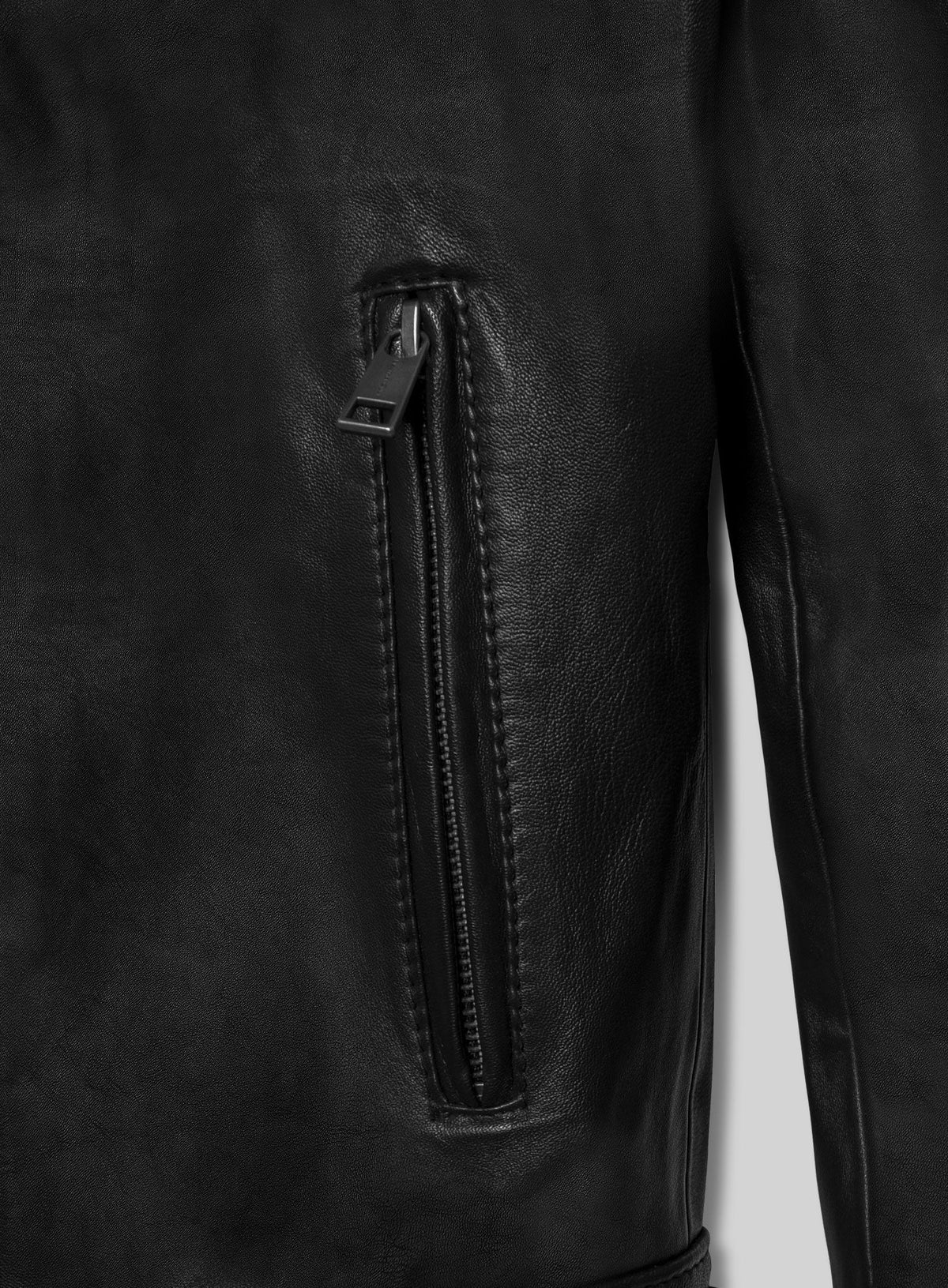David Beckham London Black Leather Jacket – full product view