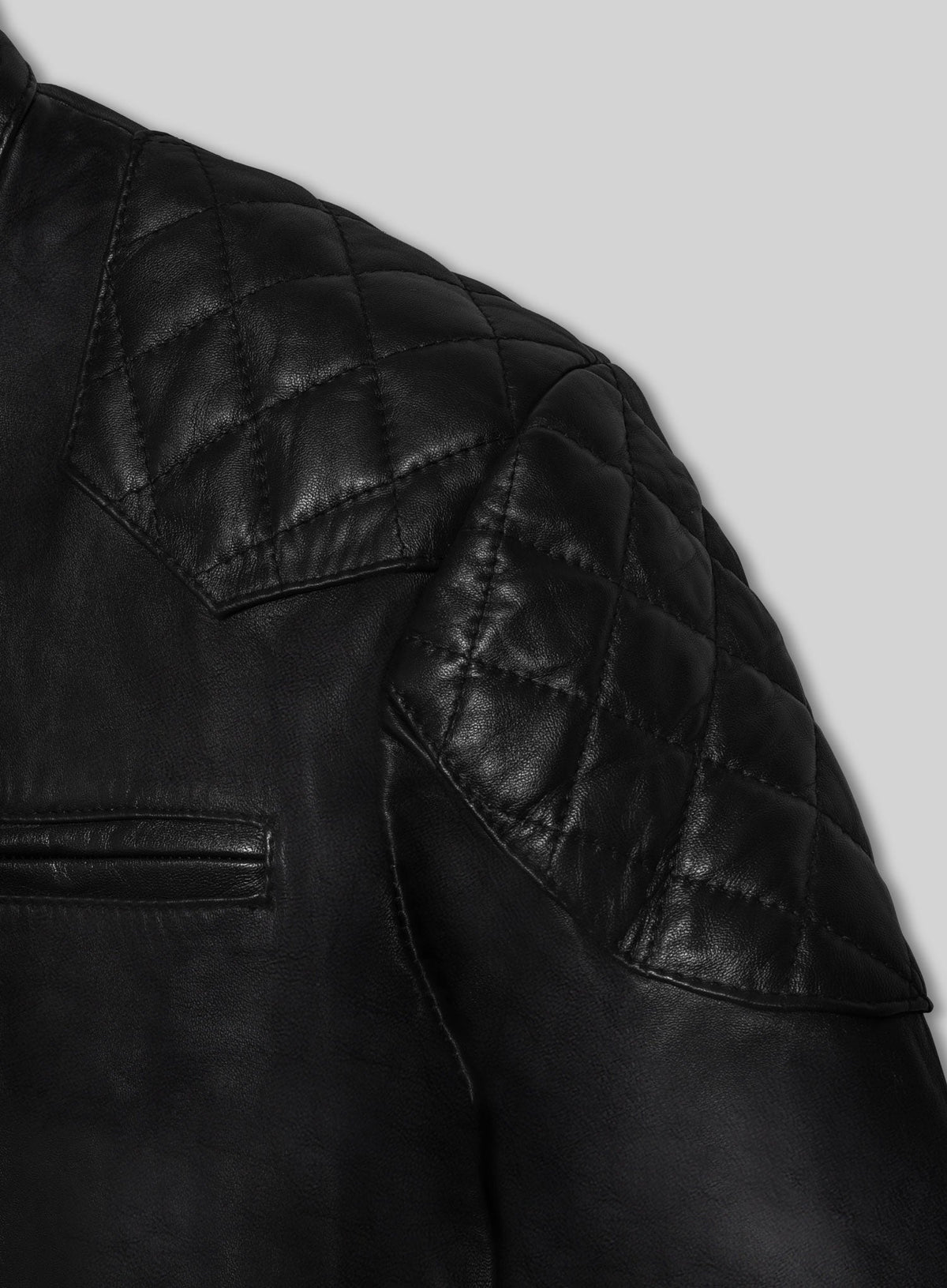 David Beckham London Black Leather Jacket – full product view