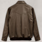 David Beckham Brown Bomber Leather Jacket – full product view