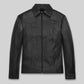 David Beckham Black Casual Leather Jacket – front view