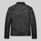David Beckham Black Casual Leather Jacket – back view