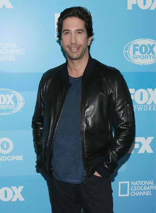 David Schwimmer Black Leather Jacket – celebrity inspiration look