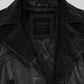 David Tennant Doctor Who Black Leather Trench Coat – close-up and worn views