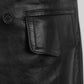 David Tennant Doctor Who Black Leather Trench Coat – close-up and worn views