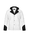 Devil May Cry Dante Kids White Faux Leather Hooded Coat front view