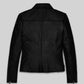 Dianna Agron Tribeca Film Festival Black Leather Jacket – back view