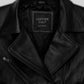 Dianna Agron Tribeca Film Festival Black Leather Jacket – close-up and worn views