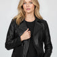 Dianna Agron Tribeca Film Festival Black Leather Jacket – full product view