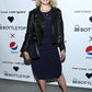 Dianna Agron Black Biker Leather Jacket – alternate view