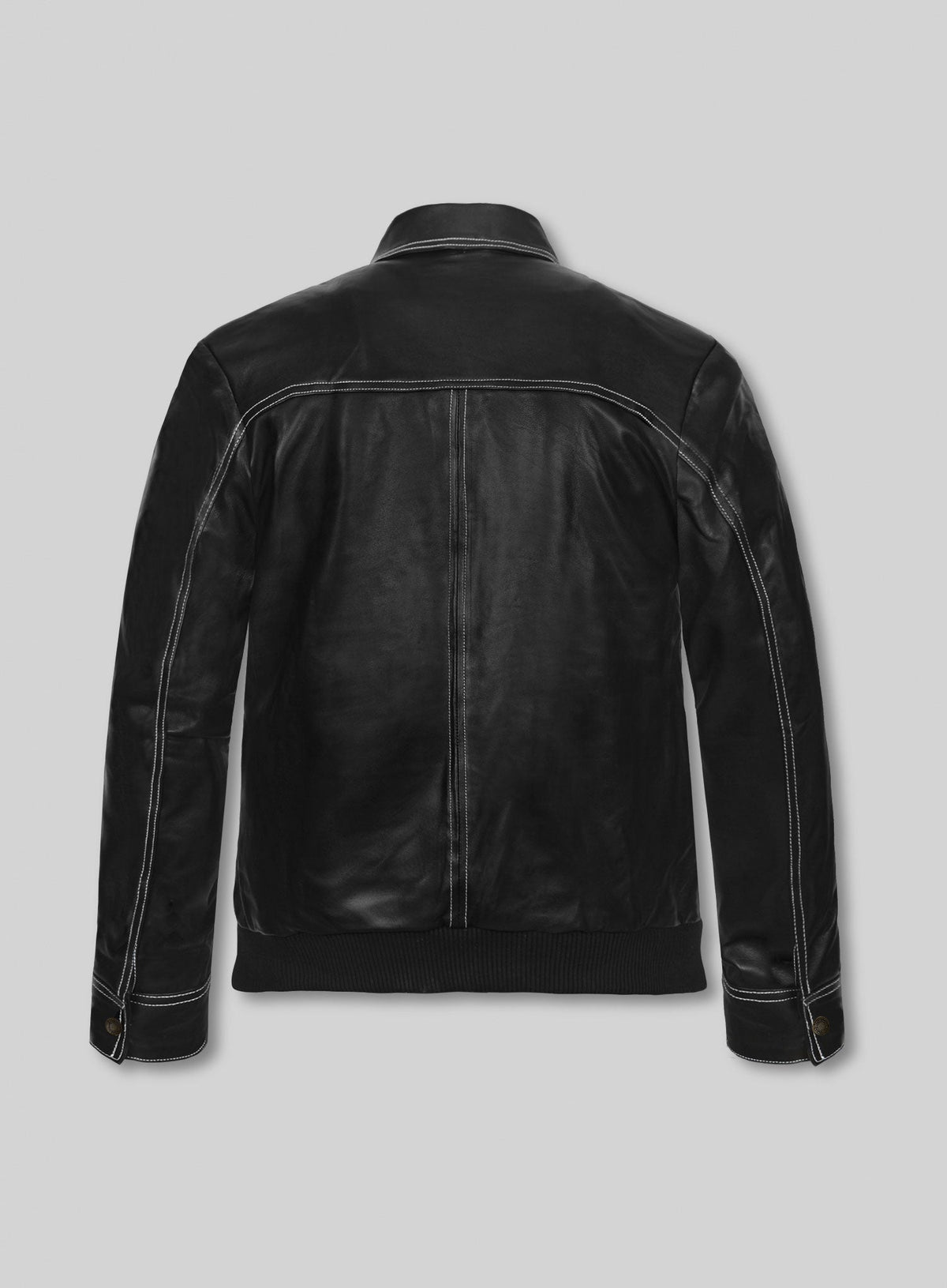 Die Hard 5 Bruce Willis Black Leather Jacket – back view