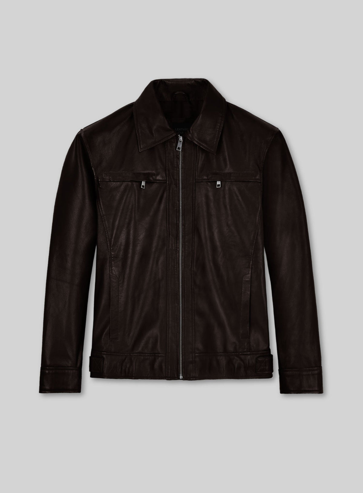 Don Cheadle Traitor Dark Brown Leather Jacket – front view