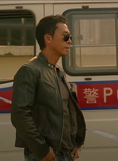Donnie Yen Flash Point Black Leather Jacket – Donnie Yen wearing the look, photo 2
