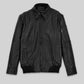 Dwayne Johnson Faster Premiere Black Leather Jacket – front view