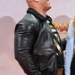 Dwayne Johnson Jumanji World Premiere Black Leather Jacket – Dwayne Johnson wearing the look, photo 2